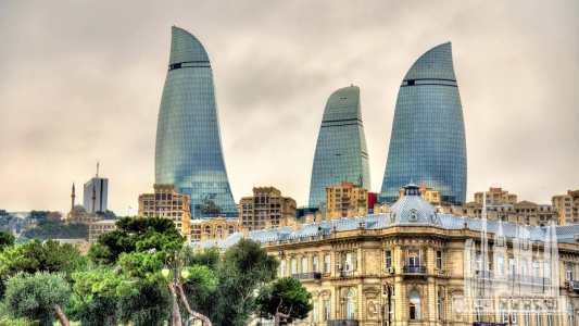 Flame-Towers-and-skyline-of-Baku-Azerbaijan-20170125