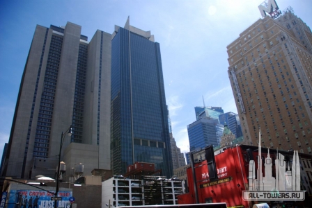 New York City Times Square 12A Marriott Marquis Hotel, One Astor Plaza, The Row Hotel From 8 Ave